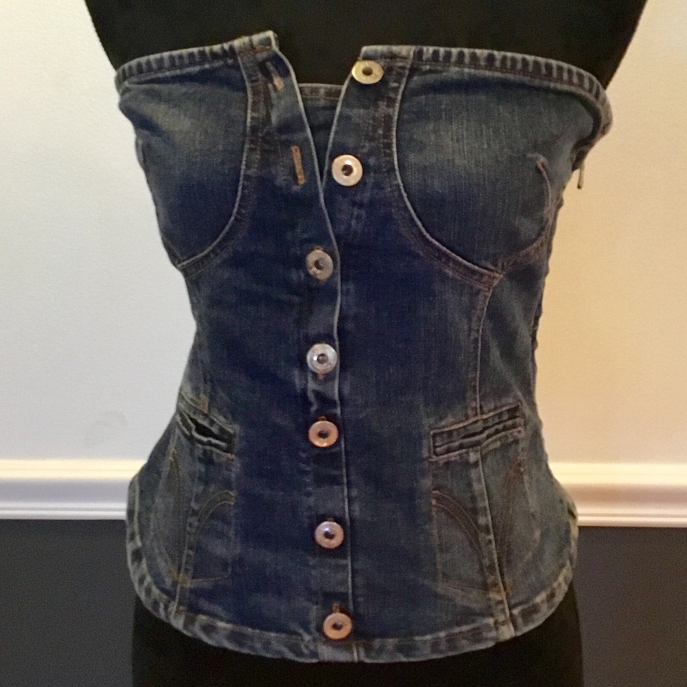 DOLCE & GABBANA Denim Bustier EUC